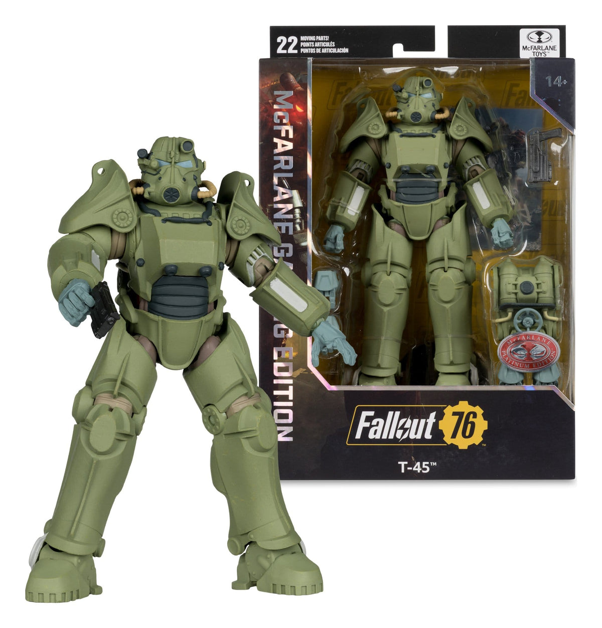 McFarlane Toys Fallout 76 Gaming Edition - T-45 Military Armor Red Platinum Edition (20 cm)